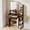 Brown, variant on NEORIVER Small Vanity Desk with Mirror and Lights, 26.4" Makeup Vanity Set for Girls with Adapter, 3 Color Adjustable Lighting, Compact Beauty Table for Bedroom