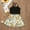 Black, variant on AURIGATE Baby Girl Clothes Skirt Toddler Kids Baby Girls Summer Fashion Sling Top Print Skirt Clothes Suit
