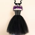 thumbnail image 3 of KAWELL Halloween Maleficent witch dress with headband set vampire witch costume 1-12 years old, 3 of 7