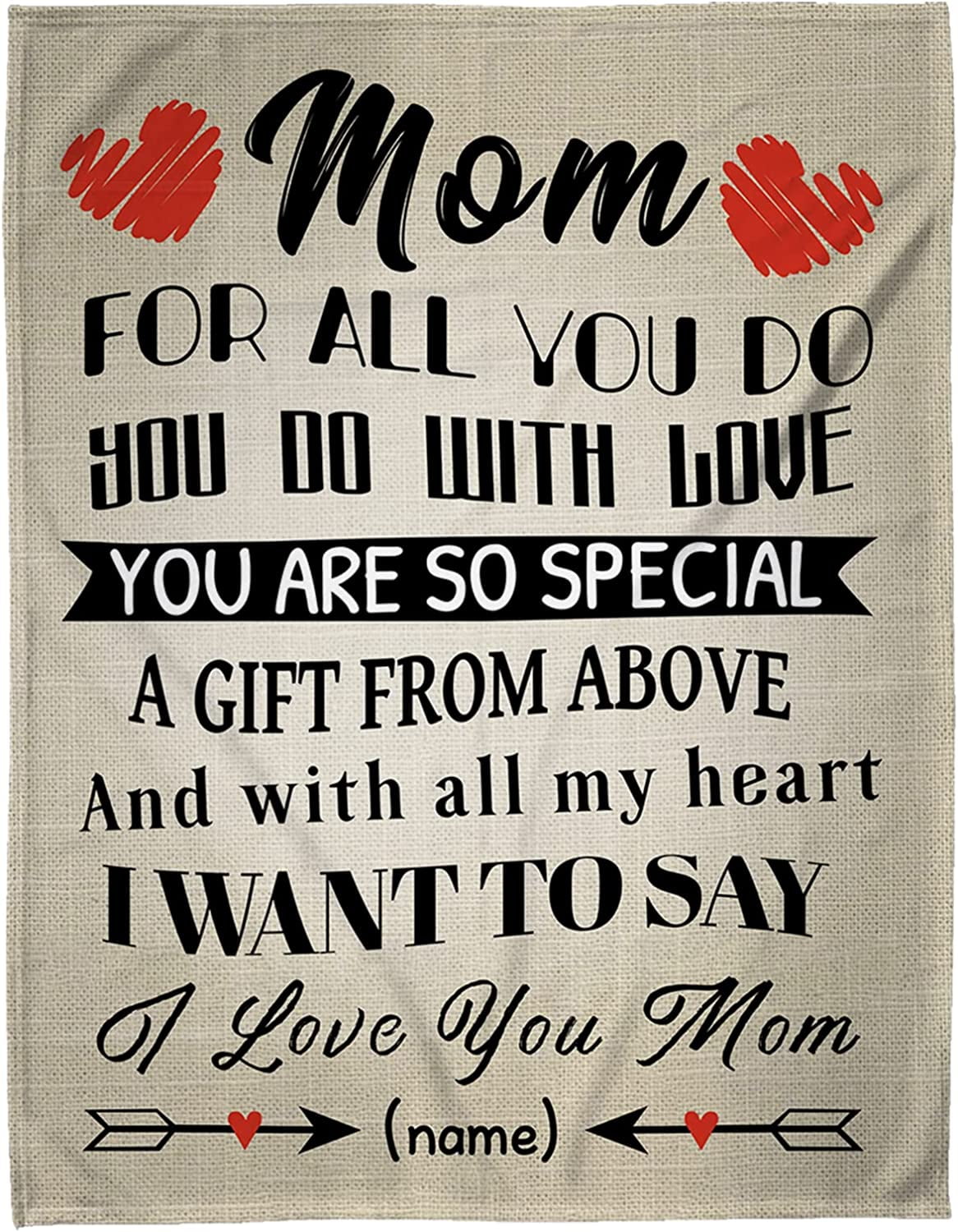 Custom Mom Blanket with Picture Print, Gifts for Mom, Unique Mom Gifts