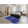 thumbnail image 5 of Ahgly Company Machine Washable Indoor Square Transitional Cobalt Blue Area Rugs, 3' Square, 5 of 7