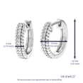 thumbnail image 3 of Vir Jewels 1/10 CTTW Lab Grown Diamond Hoops Earrings in Sterling Silver With Hidden Post For Women, 3 of 5
