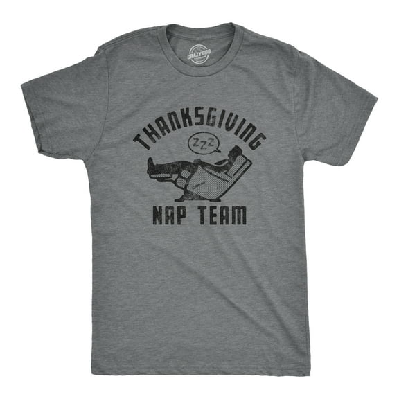 Mens Thanksgiving Nap Team T Shirt Funny Turkey Day Football Graphic Tee Graphic Tees