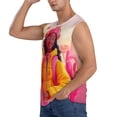 thumbnail image 3 of Picia Digital Nomad Pink Landscape mens Cotton Tank Undershirts , Moisture-wicking Ribbed Tanks, Lightweight Cotton Tank Undershirts-Medium, 3 of 8