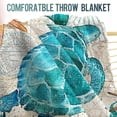 thumbnail image 2 of Sea Turtle Throw Blanket Gifts for Women Girls Kids, Vintage Ocean Animal Theme Decor for Couch Bed Sofa Travelling Camping, Birthday Christmas Soft Cozy Lightweight Blankets 50"x60", 2 of 5