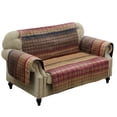thumbnail image 3 of Greenland Home Fashions Gold Rush Classic Plaid Reversible Slipcover/Furniture Protector, Multi, Loveseat, 3 of 7