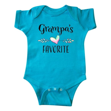 

Inktastic Grampas Favorite- Heart Grandchild Gift Baby Boy or Baby Girl Bodysuit