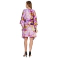 thumbnail image 4 of Bimba Printed Caftan Gown Maxi Robe Dress For Women Beachwear Short Swimsuit Cover Up, 4 of 7