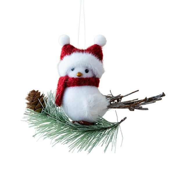 Bwiyojiz Décorations de Noël pour la Maison, Produits de Vacances, Ornements en Mousse Artificielle Oiseaux Rouges pour Arbre, Cadeaux pour Maman, Rouge