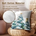 thumbnail image 5 of Blue Christmas Tree Throw Pillow Covers 20 x 20 Inch Set of 2 Snowflakes Bells Winter Decorative Double Sided Cushion Covers for Outdoor Holiday Party Home Bedroom, 5 of 8