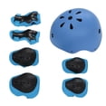 thumbnail image 1 of Conjuntos de rodilleras y coderas para casco de seguridad, 7 piezas/juego, casco de seguridad para niños, equipo protector, rodilleras, coderas, conjunto de equipo protector para patinaje, compacto y liviano, 1 of 8