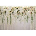 thumbnail image 3 of 8x6ft,White Brick Wall Flowers Backdrop,Mother's Day Wedding Photography Background Bridal Shower Backdrops Banner for Girls Women Tea Party Decorations, 3 of 4