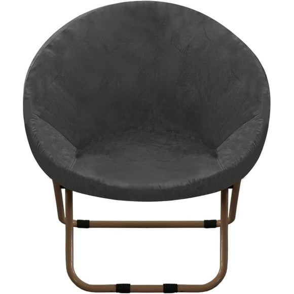 shiyou-Velvet Papasan Chair Cover Slipcover \u2013 Stretch Round Saucer Cushion Cover, Fits 37-48 Inch, Washable Furniture Protector for Living Room, Dorm, Nursery (Grey, Large)
