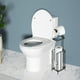 thumbnail image 5 of Estante de Hierro para Baño Estilo Europeo | Portarrollos de Papel Higiénico de Pie Negro con Estante Superior para Teléfono Móvil | Organizador de Baño Compacto de 15 X 15 X 66 Cm, Multifuncional y, 5 of 6