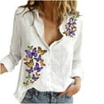 thumbnail image 2 of Cardigans pour Femmes Femmes Imprimé Coton Manches Longues Camisole Carrière Bloues Cardigans Hauts en Liquidation, 2 of 7