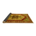 thumbnail image 2 of Ahgly Company Indoor Square Oriental Yellow Industrial Area Rugs, 5' Square, 2 of 4