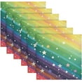 thumbnail image 6 of Colorful Striped Stars Cloth Napkins Set of 1,20x20 Inches Napkins Cloth Washable Reusable Soft for Dinner,Wedding,Parties,Home Dinner,Tableative Decor Gift, 6 of 7