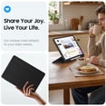 thumbnail image 6 of Fintie Clear Case for Samsung Galaxy Tab S12 Plus 12.6 Inch 2026, Transparent Back Shell, Viewing & Typing Angles, Shockproof, S Pen Holder, Auto Wake/Sleep, Black, 6 of 11