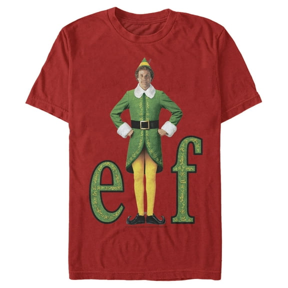 Men's Elf Buddy the Logo  Graphic Tee Red Medium
