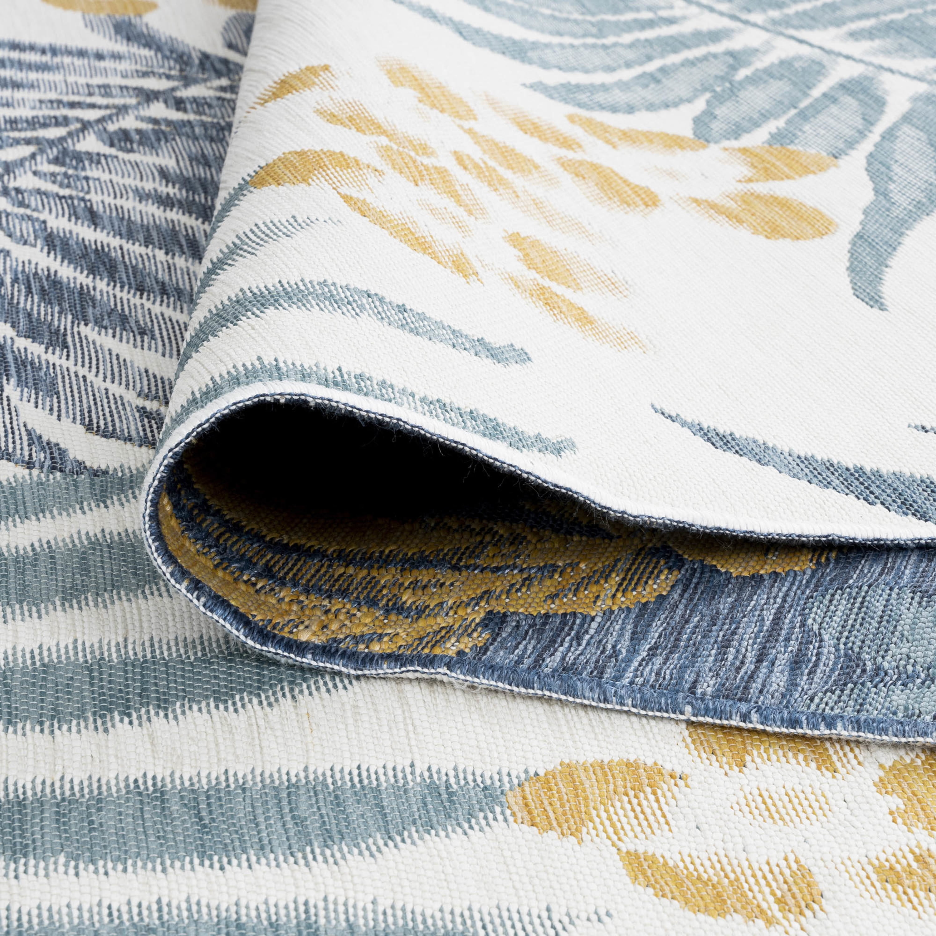 8x10 Water Resistant, Large Indoor Outdoor Rugs for Patios, Front Door Entry, Entryway, Deck, Porch, Balcony | Outside Area Rug for Patio | Navy, Floral | Size: 7'11'' x 10'3''