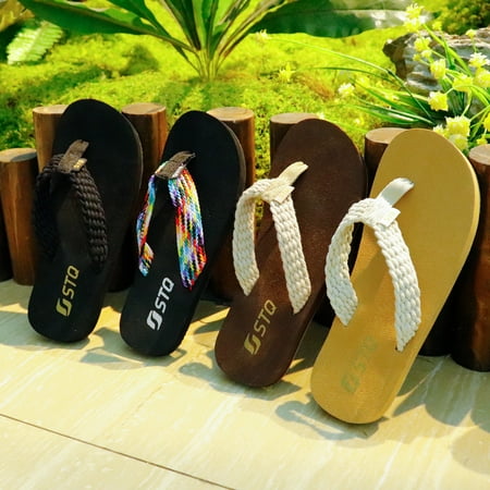 

Women s Colorful Strap Flip-flops Trendy Open Toe Slip On Slides Summer Lightweight Beach Shoes