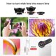 thumbnail image 2 of Two in One 16mm Wide Lens + 12X Macro Lens Set Clip-on Phone Camera Lens Add-on Lenses Kit HD Camera Lens Compatible with Most Smartphones, 2 of 5