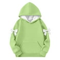 thumbnail image 4 of Ruyang Girls Cute Bowknot Hoodies Kids 3D Graphic Oversized Pullover Sweatshirts Spring Trendy Hooded Sweatshirts Sweater, 4 of 4