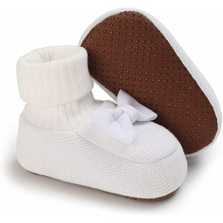 

Infant Baby Boys Girls Slipper Stay On Non Slip Soft Sole Newborn Booties Toddler First Walker Crib House Shoes 0-18 Months