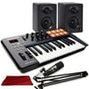 M-Audio Oxygen 25 MK IV USB Pad/MIDI Keyboard Controller with Marantz Professional Pod Pack 1 USB Microphone Kit and Deluxe Bundle