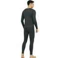 thumbnail image 6 of Men's Winter Thermal Underwear Set, Fleece-Lined Thin V-Neck Cationic Top and Pants, Seamless Quick-Warming Base Layer For Cold Weather,Dark Gray,2XL, 6 of 6