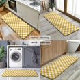 thumbnail image 6 of Yellow and White Checkerboard Pattern Kitchen Rug Mat,Kitchen Runner Rugs Non Skid Washable,Decorative Kitchen Floor Mats for Kitchen,Sink,Laundry,17"x47.2", 6 of 7