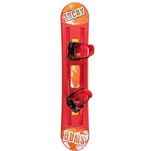 Lucky Bums Kids Plastic Snowboard, Red 120 cm by Lucky Bums