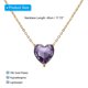 thumbnail image 2 of Collar de Piedra de Nacimiento Uxcell para Mujeres, Collar de Colgante de Circonia Cubica en Forma de Corazón, Violeta, 2 of 7