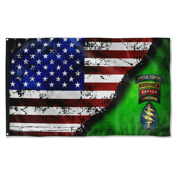 Cayyon Quad Canopy Sf Stars&stripes Flag 3x5Feet Military Banner with 2 Brass Grommets