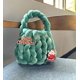 thumbnail image 1 of Bolso de mujer hecho a mano con hilo de terciopelo, bolso tejido a mano, bolso de regalo de Navidad, bolso de regalo de Navidad de moda, 1 of 6