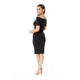 thumbnail image 3 of Women's Basic Off Shoulder Short Sleeve Bodycon Short Black Dress,  Small, 3 of 4