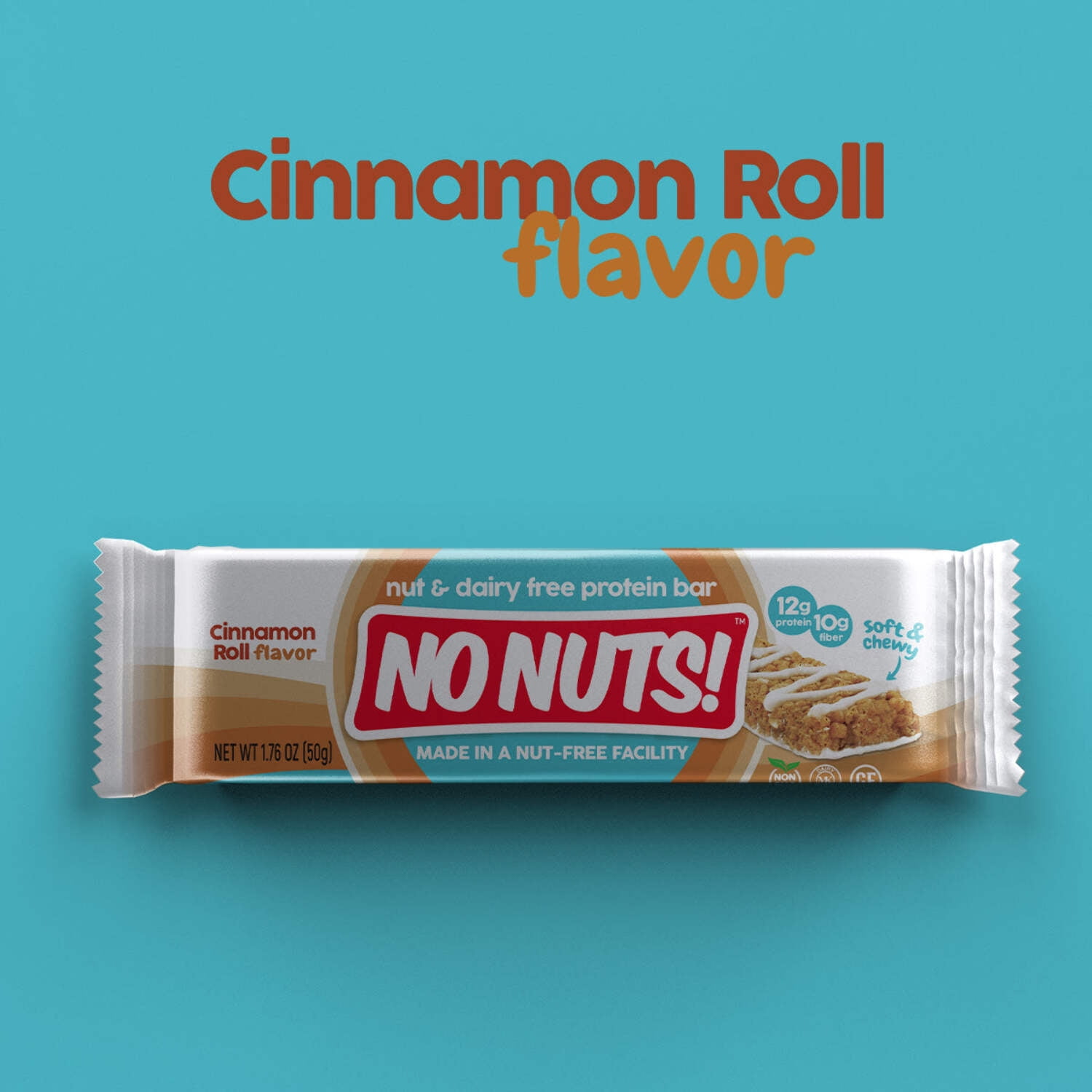 No Nuts! Cinnamon Roll Snack Bars - 12 Bar Pack