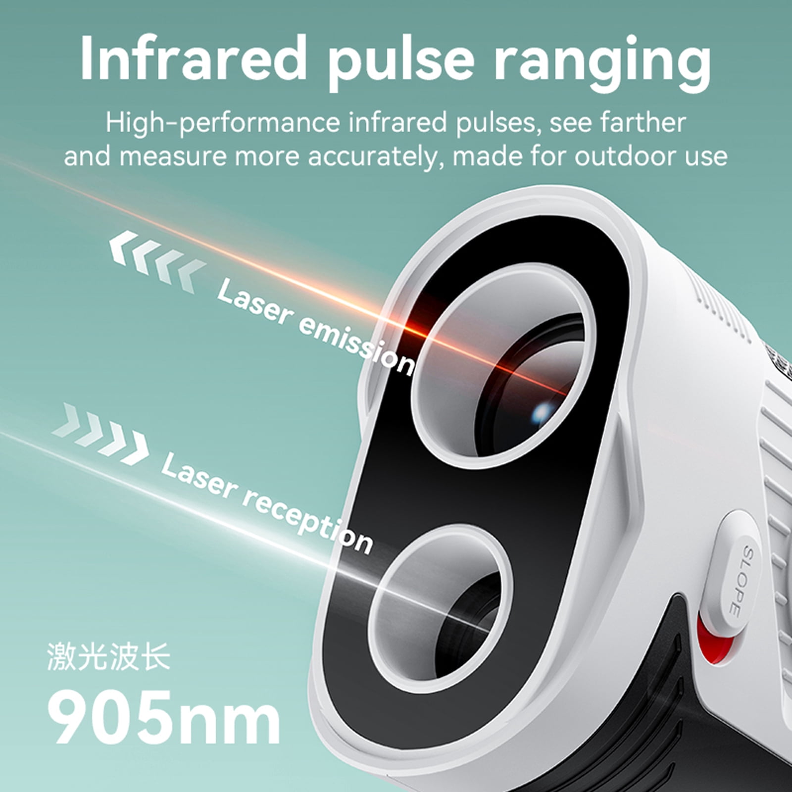 Golf Rangefinder with Slope Switch, 1200-Yard Laser Rangefinder with 7x Magnification, Flag Lock with Vibration, USB-C Rechargeable, Magnetic Mount, IP54 Waterproof for Golf and Hunting
