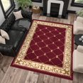 thumbnail image 7 of Sensation Traditional 5' x 7' Red and Beige Polypropylene Indoor Area Rug, 7 of 7