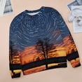 thumbnail image 6 of Galaxy Star Outer Space Women's Floral Printed Sweatshirt Long Sleeve Crewneck Casual Loose Vintage Graphic Pullover Tops, 6 of 7