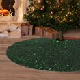 thumbnail image 6 of Lsque Green Sparkling Print Christmas Tree Skirt, Tree Skirt with Ties or Velcro, Perfect for Holiday Decorations, Halloween, and New Year-48", 6 of 7