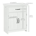thumbnail image 3 of kleankin Armoire de Salle de Bain Moderne, Armoire de Sol de Salle de Bain avec Portes, Blanc, 3 of 10