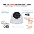 thumbnail image 2 of 1stPV Dome CCTV Camera 3.6mm Lens 5MP Analog 4in1 HD TVI/AHD/CVI/CVBS Security Camera, 2 of 6