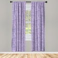 thumbnail image 4 of Ambesonne Lilac Window Curtains, Romantic Syringa Garden, Each 28" W x 84" L, Lilac, 4 of 4