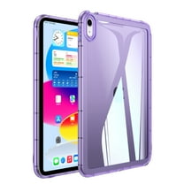 Dteck Case for iPad Air 11-Inch M2 (2024), iPad Air 5th Generation / iPad Air 4th Generation 10.9 Inch Shockproof Cover with Transparent Back Shell,Purple