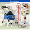 thumbnail image 5 of BestPet Blue Skin 4 Wheels Posh Pet Stroller with Cup Holder, 5 of 6