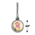 thumbnail image 4 of Pretty Pink Flamingo Flowers Antiqued Charm Clothes Purse Suitcase Backpack Zipper Pull Aid, 4 of 5
