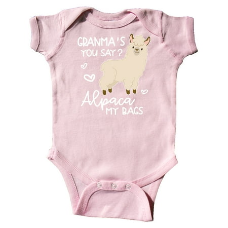 

Inktastic Granma s You Say Alpaca My Bags Gift Baby Boy or Baby Girl Bodysuit
