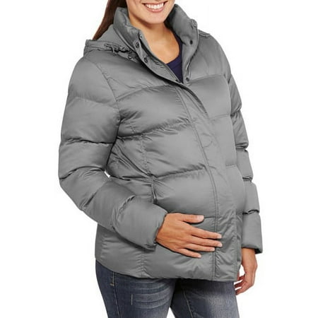Faded Glory Maternity Hooded Puffer Coat