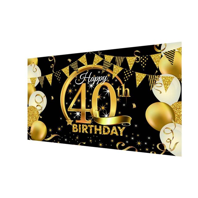 Bewildely 18 21 30 40 50 70 80 cartel de feliz cumpleaños decoración de cartel colgante para fiesta de cumpleaños Kits de decoración para fiestas 40 años de edad